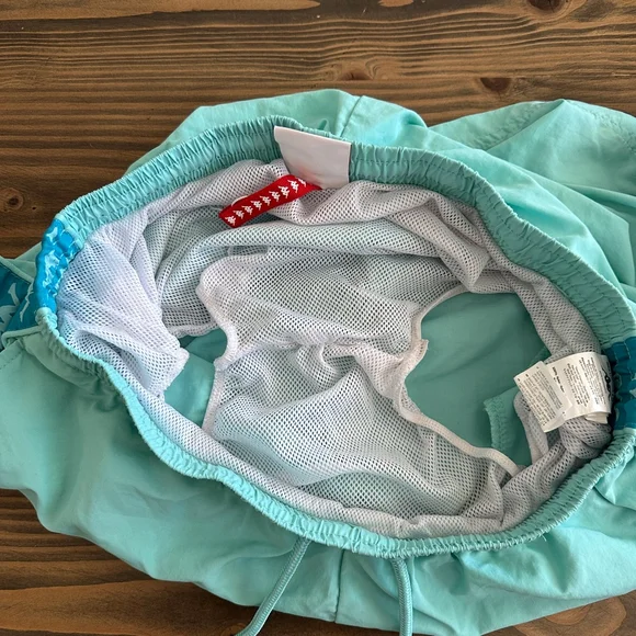 Men’s Kappa Light Blue Swim Trunks Logo Tape Size L - Picture 3 of 7